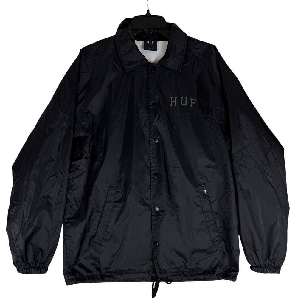 HUF Men's Black Lightweight Jacket - Size M - Pre-owned